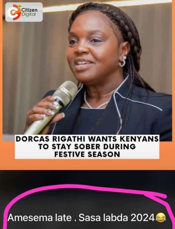 Citizen digitai dorcas rigathi wants kenyansi to stay sober during festive seaso