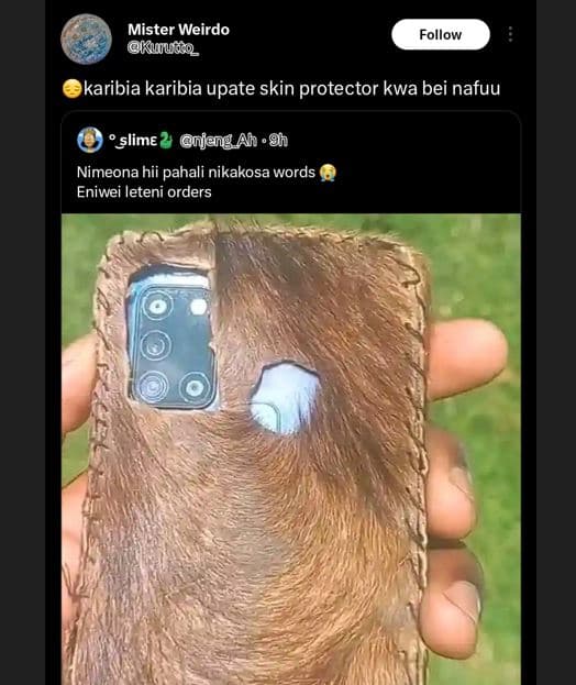 Mister weirdo kurudso follow karibia karibia upate skin protector kwa bei nafuu