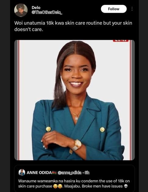 Delo ihaothardala follow woi unatumia 18k kwa skin care routine but your skin do
