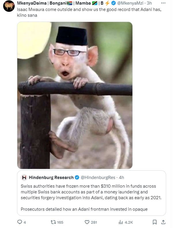 Mkenyadaima bonganiv mamba mkenyamzi 3h isaac mwaura come outside and show us th