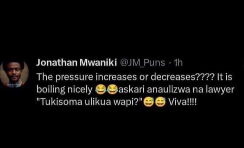 Jonathan mwaniki jm_puns 1h the pressure increases or decreases??2? it is boilin