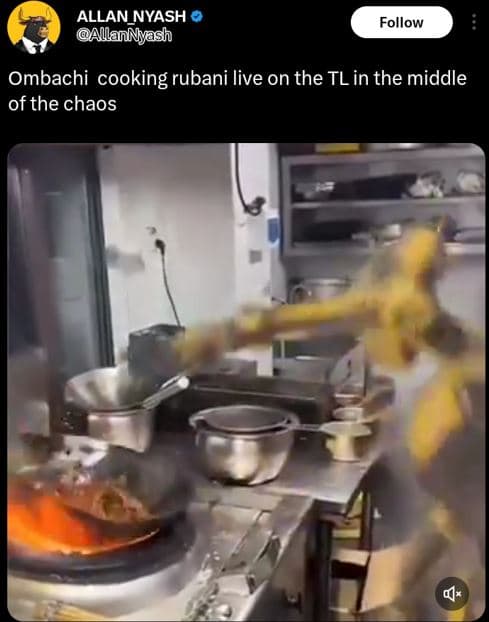 Allan nyash allannyash follow ombachi cooking rubani live on the tlin the middle