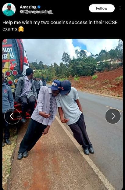 Amazing manawingl follow help me wish my two cousins success in their kcse exams
