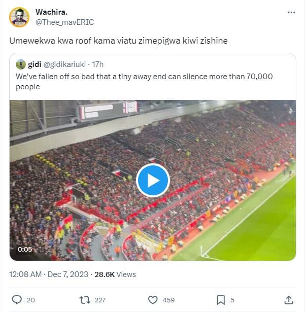 Wachira thee_maveric umewekwa kwa roof kama viatu zimepigwa kiwi zishine gidi gi