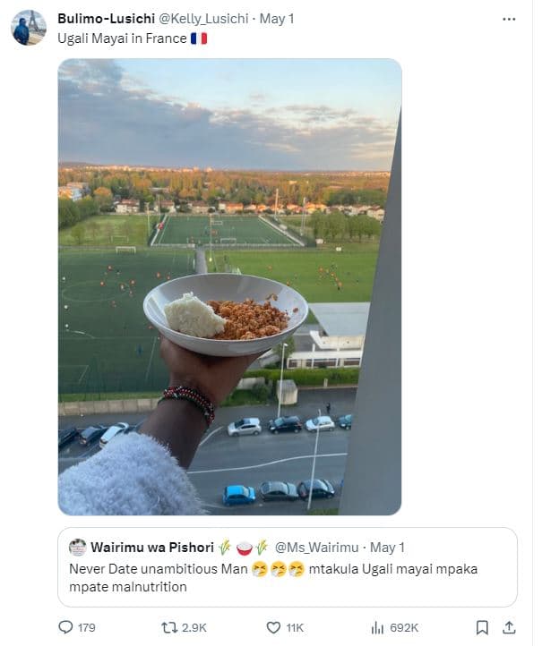 Bulimolusichi kelly_lusichi . may 1 ugali mayai in france wairimu wa pishori ms_