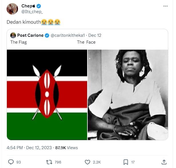 Chepv its_chep_ dedan kimouth fèfàfè post carlone the flag carltonkithekal dec 1