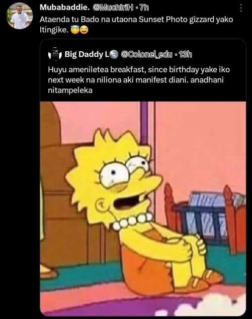 Mubabaddie. mudhluth th ataenda tu bado na utaona sunset photo gizzard yako itin