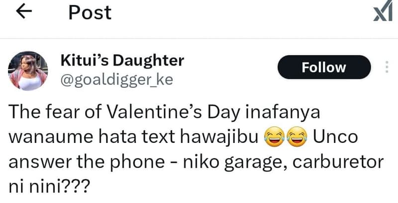 Post kituis daughter goaldigger_ke follow the fear of valentines day inafanya wa
