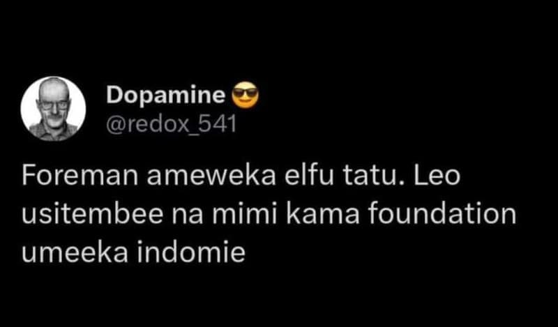 Dopamine redox_541 foreman ameweka elfu tatu. leo usitembee na mimi kama foundat