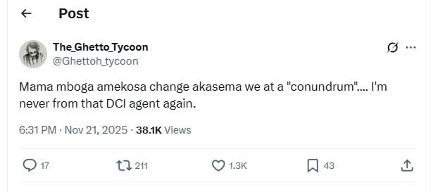 Post the_ghetto_tycoon ghettoh_tycoon mama mboga amekosa change akasema we at a