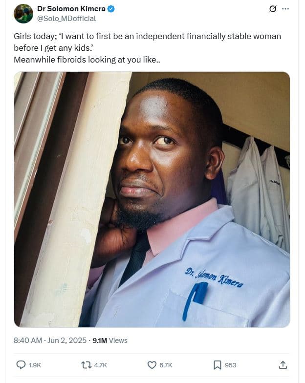 Dr solomon kimera solo_mdofficial girls today want to first be an independent fi