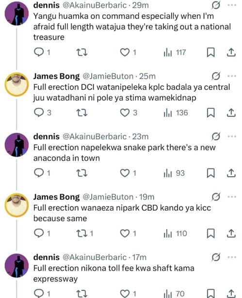 Dennis akainuberbaric . 29m yangu huamka on command especially when i'm afraid f