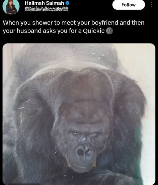 Halimah salmah maloadvocatc28 follow when you shower to meet your boyfriend and