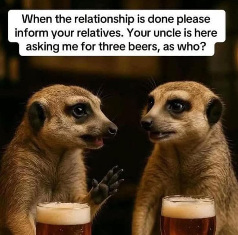 When the relationship is done please inform your relatives. your uncle is here a