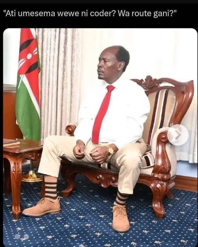 Ati umesema wewe ni coder? wa route gani?