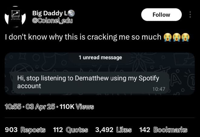 Big daddy l coloneledy follow don't know why this is cracking me so much 000 unr