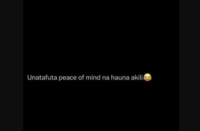 Unatafuta peace of mind na hauna akili