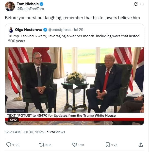 Tom nichols radiofreetom before you burst out laughing, remember that his follow