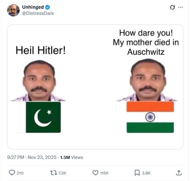 Unhinged distressdark how dare you! my mother died in auschwitz heil hitler! 9.2