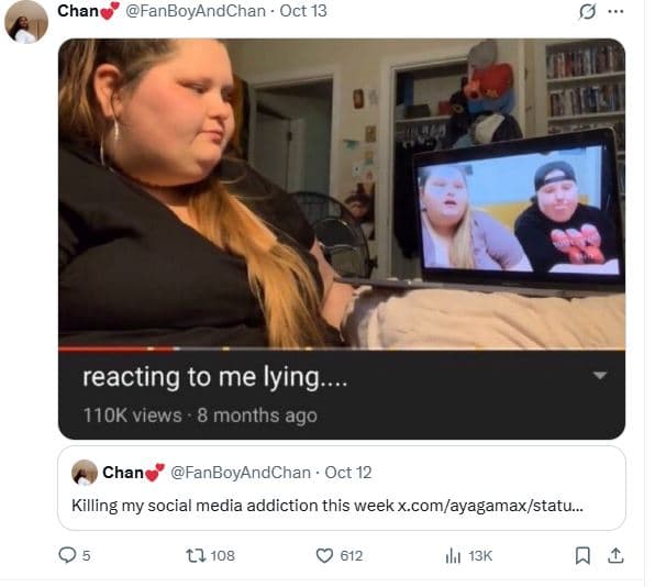 Chan fanboyandchan oct 13 reacting to me lying._ 11ok views 8 months ago chan fa