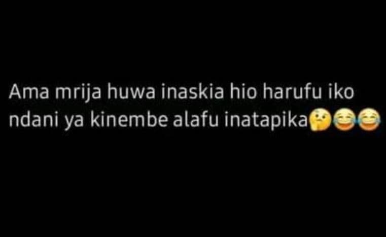 Ama mrija huwa inaskia hio harufu iko ndani ya kinembe alafu inatapika