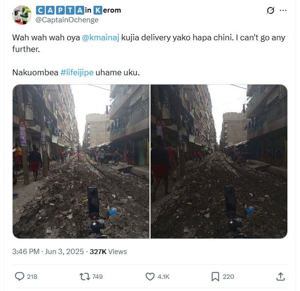 Aboin erom captainochenge wah wah wah oya kmainaj kujia delivery yako hapa chini