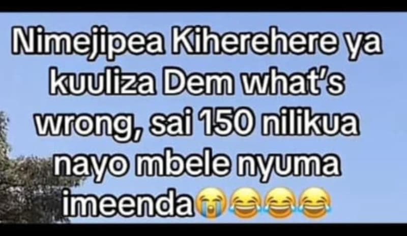 Mimejipea kiherehereya kuulizadem whatis ming sai 150nilikua nayo mbelenyuma ime