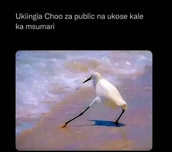 Ukiingia choo za public na ukose kale ka msumari
