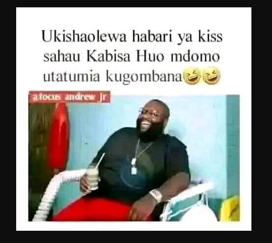 Ukishaolewa habari ya kiss sahau kabisa huo mdomo utatumia kugombana 7ocie anare