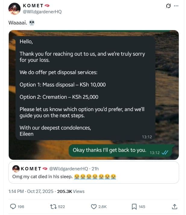 Komet wildgardenerhq waaaai hello thank you for reaching out to us, and we're tr