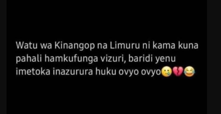 Watu wa kinangop na limuru ni kama kuna pahali hamkufunga vizuri, baridi yenu im