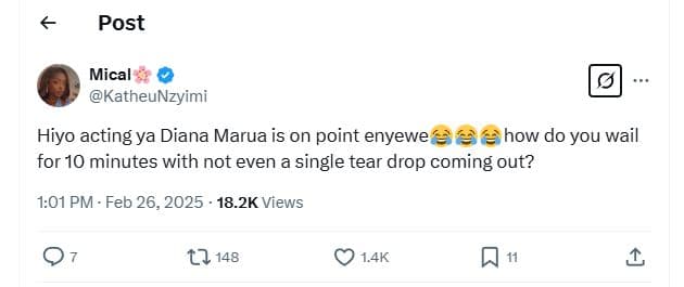 Post mical katheunzyimi hiyo acting ya diana marua is on point enyewe 4how do yo