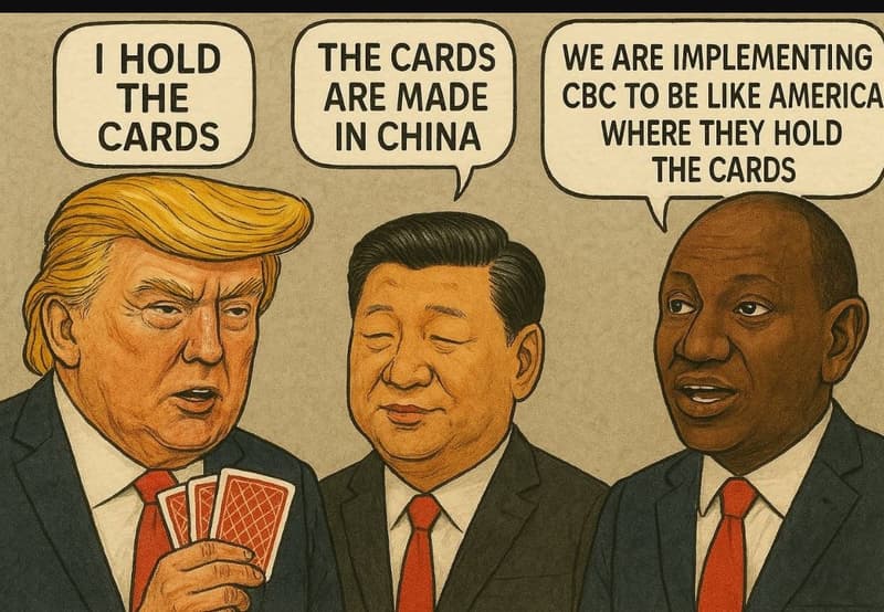 Hold the cards the cards are made in china we are implementing cbc to be like am