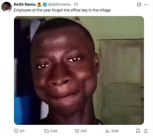 Keith namu keithnamu employee of the year forgot the office key in the village 0