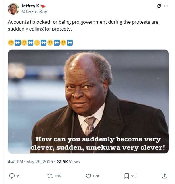 Jeffrey k jayfreakay accounts blocked for being pro government during the protes