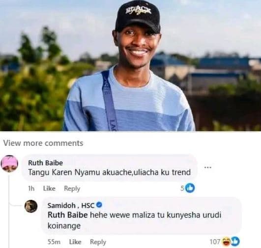 View more comments ruth baibe tangu karen nyamu akuache uliacha ku trend like re