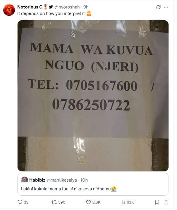 Notorious g nyoroshah 9h it depends on how you interpret it mama wa kuvua nguo n