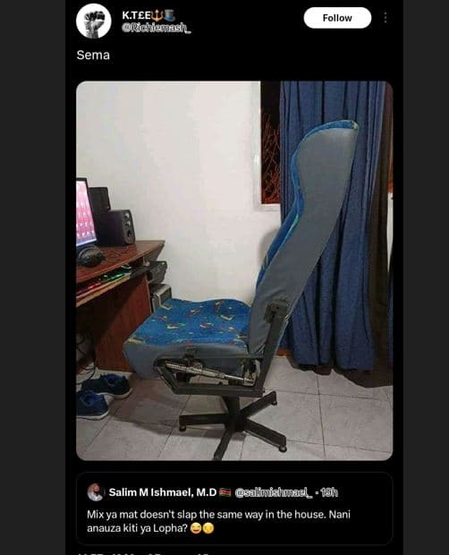 Kteel rickievasu follow sema salim m ishmael, m.d saluishmael 1eh mix ya mat doe