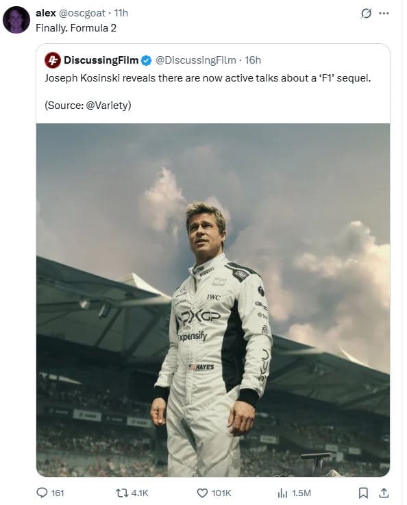 Alex oscgoat i1h finally formula 2 discussingfilm discussingfilm . 16h joseph ko