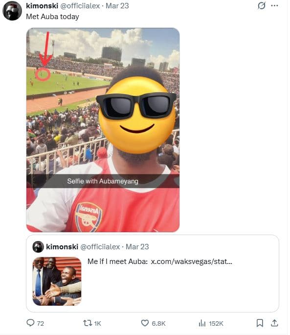 Kimonski officiialex mar 23 met auba today selfie with aubameyang kimonski offic