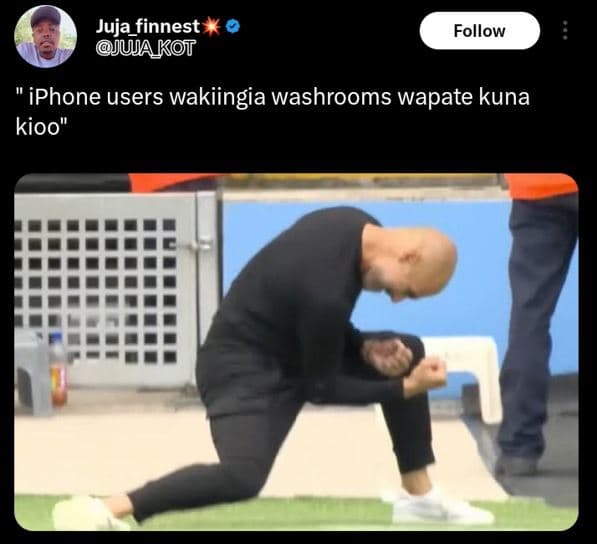 Juja_finnest ua kot follow iphone users wakiingia washrooms wapate kuna kioo'