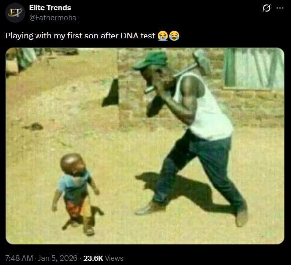 Elite trends fathermoha playing with my first son after dna test 7.48 am . jan 5