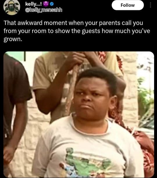Kelly kellymensahh follow that awkward moment when your parents call you from yo