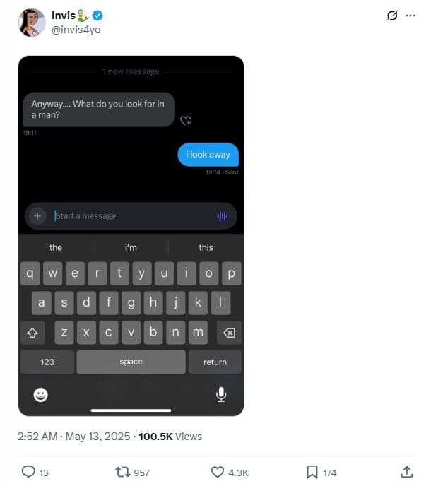 Invis invisdyo ingw mogsode anyway _ what do you look for in man? 10 11 ilook aw