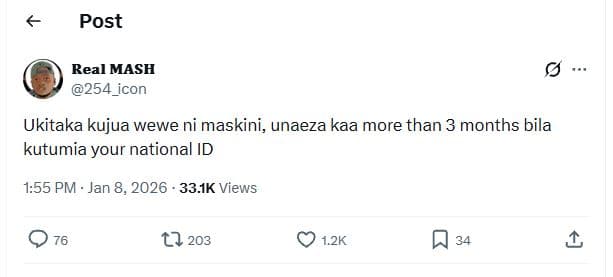 Post real mash 254_icon ukitaka kujua wewe ni maskini, unaeza kaa more than 3 mo