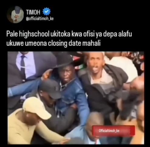 Timoh gofficialtimoh ke pale highschool ukitoka kwa ofisiya depa alafu ukuwe ume