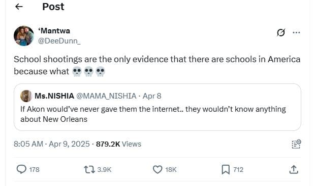 Post mantwa deedunn _ school shootings are the only evidence that there are scho