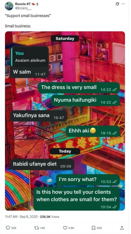 Ronnie 7 eclairs support small businesses' sma business saturday you asalam alei