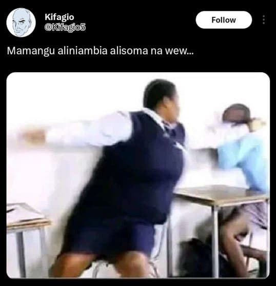 Kifagio kliago5 follow mamangu aliniambia alisoma na wew_