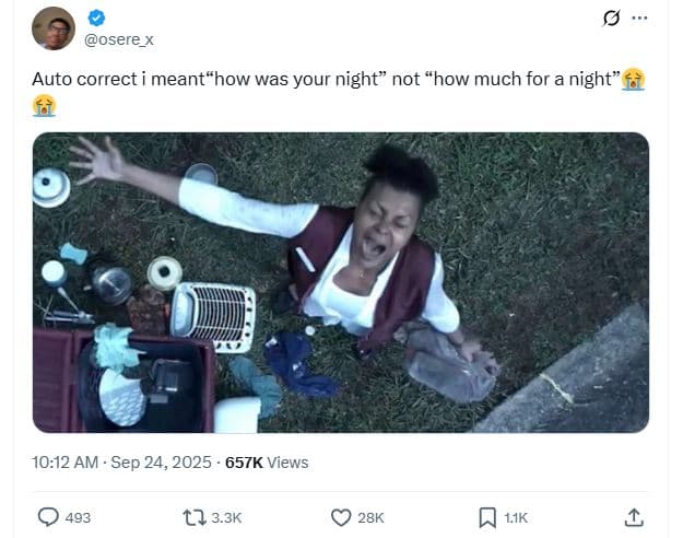 Osere x auto correct i meant how was your night not how much for a night 10.12 a